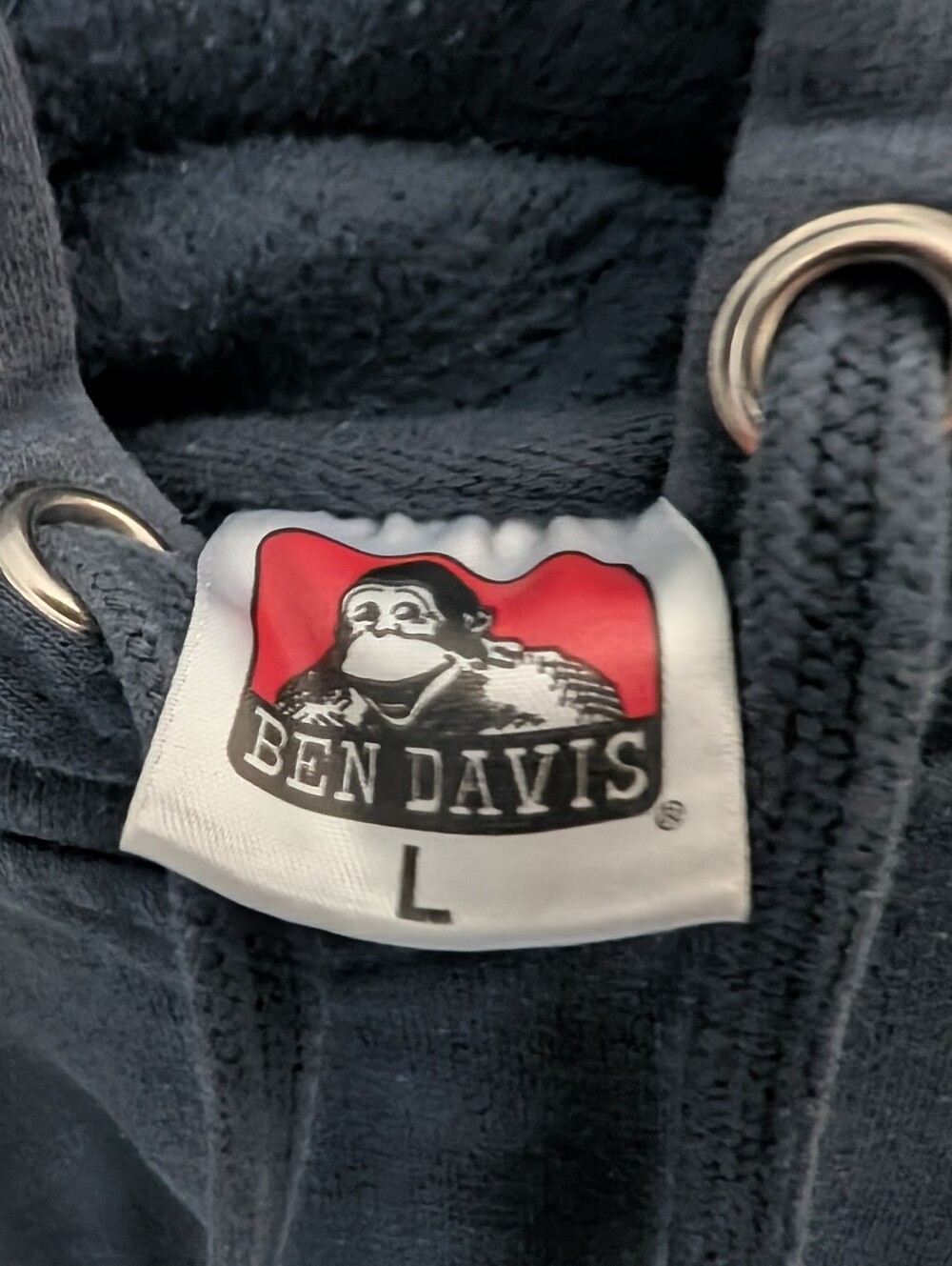 Ben Davis Black Pullover Hoodie with Front Pocket - Picture 3 of 5